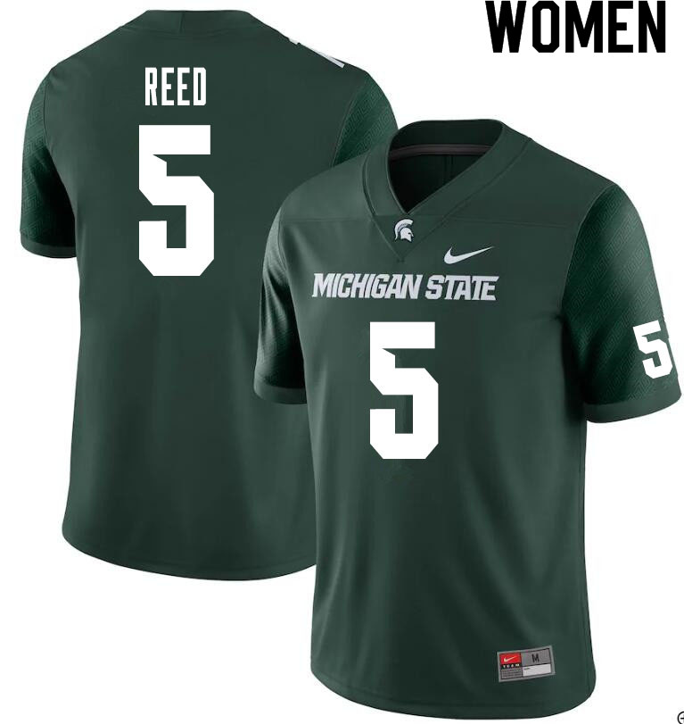 Women #5 Jayden Reed Michigan State Spartans College Football Jerseys Sale-Green